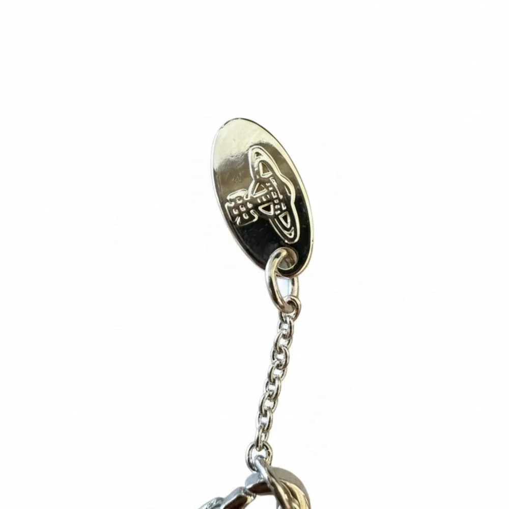 Authentic Vivienne Westwood Black and  Silver Bracelet